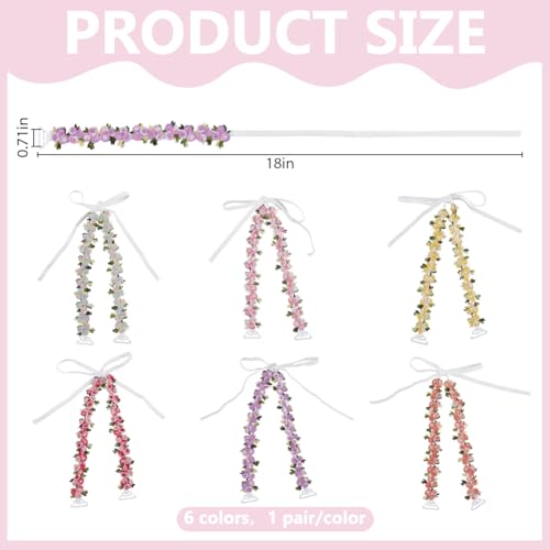 Image of FREEBLOSS 6 Pairs Decorative Floral Bra Straps Removable Invisible Bra Straps Replacement 6 Styles Adjustable Lingerie Strap for Women, 1 inch in Width