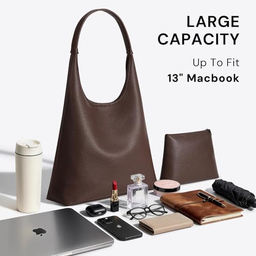 Image of Hobo Bags for Women, Large Slouchy Shoulder Bag, Vegan Leather Everyday Purse