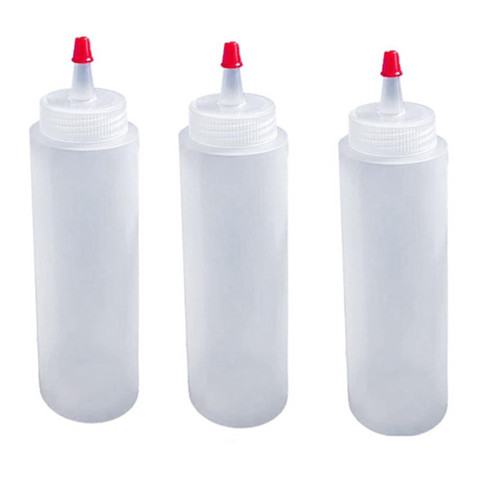 2 Bottiglie Per Condimenti 350ml Con Tappo A Bocca Larga - Per Salse, Ketchup, Senape, Miele, Ideali Per Cucina E BBQ