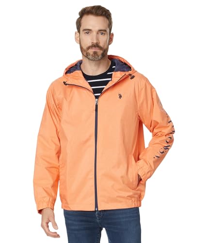 U.S. POLO ASSN. Men's USPA Signature Sleeve Hooded Windbreaker