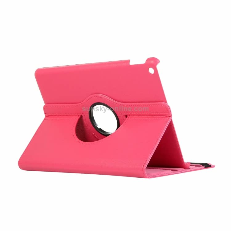 PU Leather Rotate Stand Case for iPad 9.7 inch 5th/6th Generation 2017/18 and For iPad Air 1st Generation and iPad Air 2 2013/14 (Pink) - Image 2