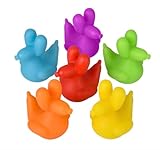 Balloon Dog Rubber Ducks - Balloon Animal Toys - Party Favors, Reward Chest, Treasure Chest, Goodie Bags, Bath Toys - 6 Piece