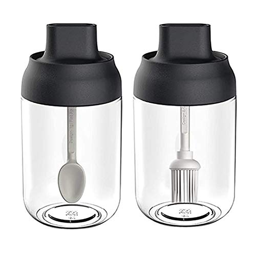 BONA FIERER Condiment Container Seasoning Box Set of 2 Spice Jars Salt Sugar
