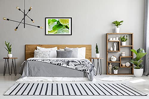 Cadre photo affiche 60x40 tableau moderne citron vert avec glace Tulup MDF