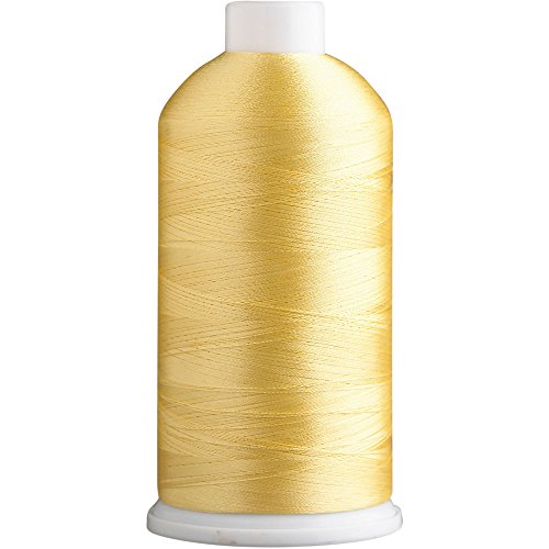 Image of Super B Polyester Embroidery Thread, 40wt Large Spool 5000m, Embroidery Thread for Commercial & Domestic Machine, 175 Popular Colors Machine Embroidery Thread, 100% Polyester - Light Yellow 602