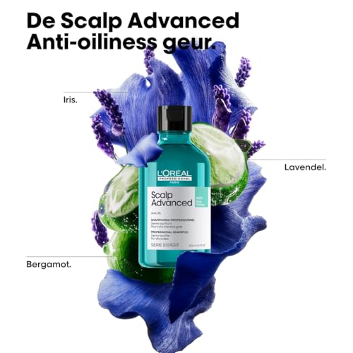 L'Oréal Professionnel, Reinigende en Dermo-Zuiverende Shampoo, Voor een Vette Hoofdhuid, Zuivert de Hoofdhuid en Haarvezel, Scalp Advanced, 300ml - Afbeelding 6