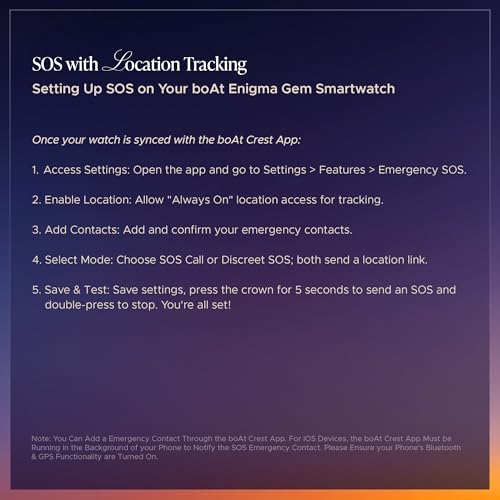 Image of Boat Enigma Gem Women's Luxury Smart Watch w / 1.19 inch (3.02cm) AMOLED Display, Emergency SOS Live Location Sharing, Female Wellness, Watch Face Studio, BT Calling, Watch for Woman (Metallic Black)