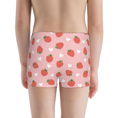 Boys' Cotton Boxer Brief Soft Underwear-Strawberry3