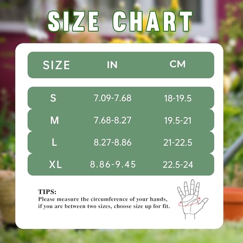 Image of HANDLANDY Rose Pruning Gloves for Men Women, Thorn Proof Gardening Gloves | Long Leather Gardening Gloves, Breathable Leather Gauntlet, Best Garden Gifts & Tools for Gardener (Green, XL)