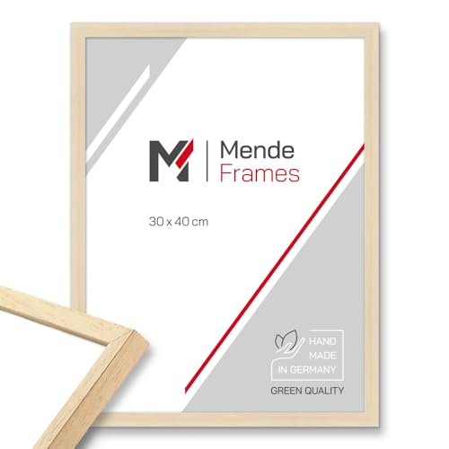 Mende Frames Bilderrahmen Modern 21x29,7 cm DIN A4 I Farbe: Natur I Fotorahmen I klassischer Holzbilderrahmen I Made in Germany I V950