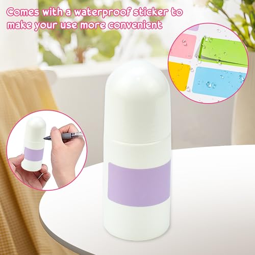 DTYGUIXE 4 Stück Roll-on Flasche Leer 50ml Nachfüllbare Roller Flaschen für Parfüm, ätherische Öle, Hautpflegeprodukte