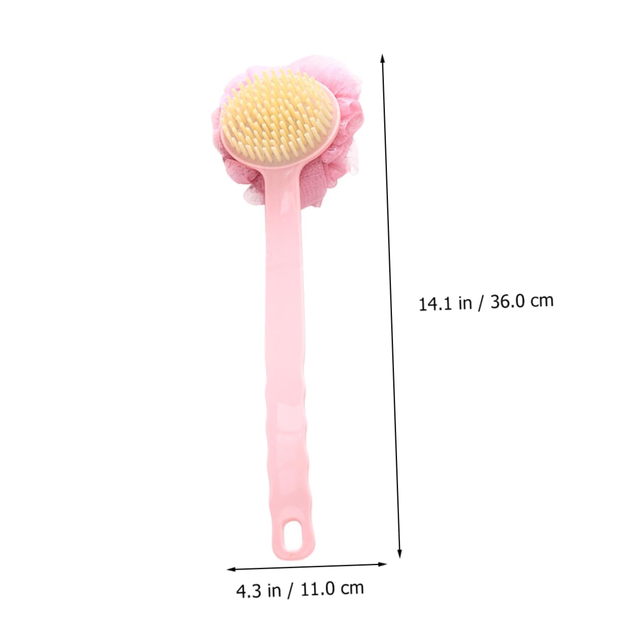 WOFASHPURET 2Pcs Long Handle Back Scrubber for Body Cleaning Soft Bath Brush with Hanging Design Durable and for and Exfoliating