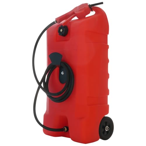 EvoNautic Kraftstofftrolley 53 L - Mobiler Kraftstofftank mit Zapfpistole und 3 m Schlauch Benzin- und Dieselkanister aus Polyethylen Mobile Tankstelle für Boote und Fahrzeuge