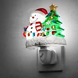 LOHAS-LED Luce notturna, presa di corrente, albero di Natale, luce bianca fredda 5000 K, girevole, luci notturne decorative per bambini, modalità on/off, per cameretta dei bambini, camera da letto