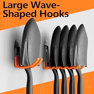 12 Pack Heavy Duty Steel Wall Mount Garage Hooks for Storage - Space Saving Utility Hooks for Garden Tools, Ladders, Bikes, Garage Home Organization 12 Pack Heavy Duty Steel Wall Mount Garage Hooks for Storage Space Saving Utility Hooks for Garden Tools Ladders Bikes Garage Home Organization