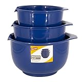 Glad Mixing Bowls with Pour Spout, Set of 3 | Nesting Design Saves Space | Non-Slip, BPA Free,...