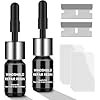 Windshield Crack Repair kit Windshield Repair kit, Glass Repair kit, DIY Glass Cracked Repair Kits, Easy to Use Automotive Glass Nano Repair Fluid, Scratch Chip Cracks Repair Kit 2 Pack (Drakgray)