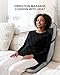 COMFIER Massagematte mit Wärme & innovativer einstellbarer Lendenstütze, Vibrations-Massagesitzauflage, Rückenmassagegerät zur Linderung von Rückenmüdigkeit, Geschenke für Frauen