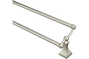 Moen DN8322BN Retreat 24-Inch Double Towel Bar, Brushed Nickel