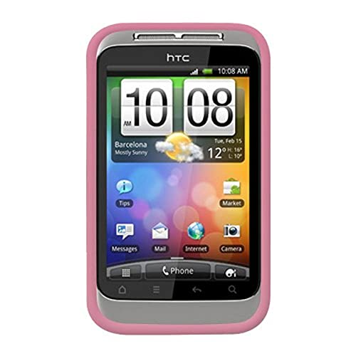 Amzer Silicone Skin Jelly Case for HTC Wildfire S - Baby Pink - 1 Pack - Case - Frustration-Free Packaging