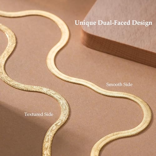 14K Gold Chain for Women Snake Necklaces for Women Trendy Snake Chains with Patterns Necklace Mens Gold Chains 16-24 Inches 4mm2