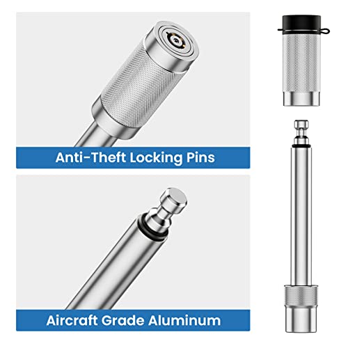 Deshan New Adjustable Trailer Hitch Ball Mount, 12500 Gtw, 2-Inch Receiver, 8-Inch Drop & Rise, 2-Inch And 2-5/16-Inch Dual Towing Balls With Double Pin Key Locks #TOP5