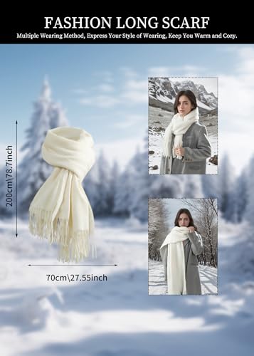 Winter Sets for Women - 4-Piece Knit Hat, Scarf, Gloves & Socks, Warm Hat and Scarf Set for Women, Soft Winter Sets for Men with Elastic Fit4