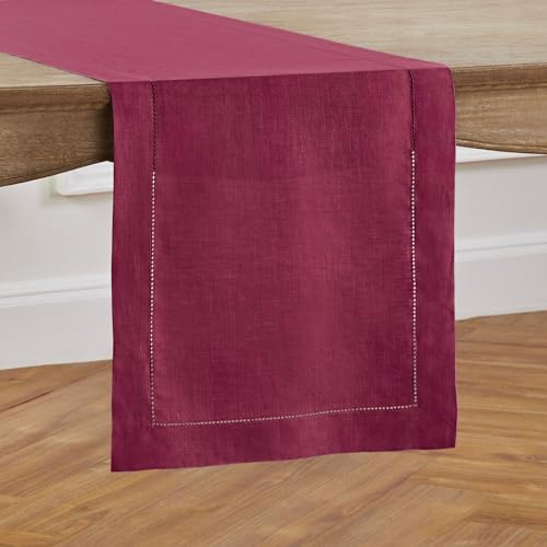 image for Solino Home Linen Beet Table Runner 132 Inches Long - 100% Pure Linen 