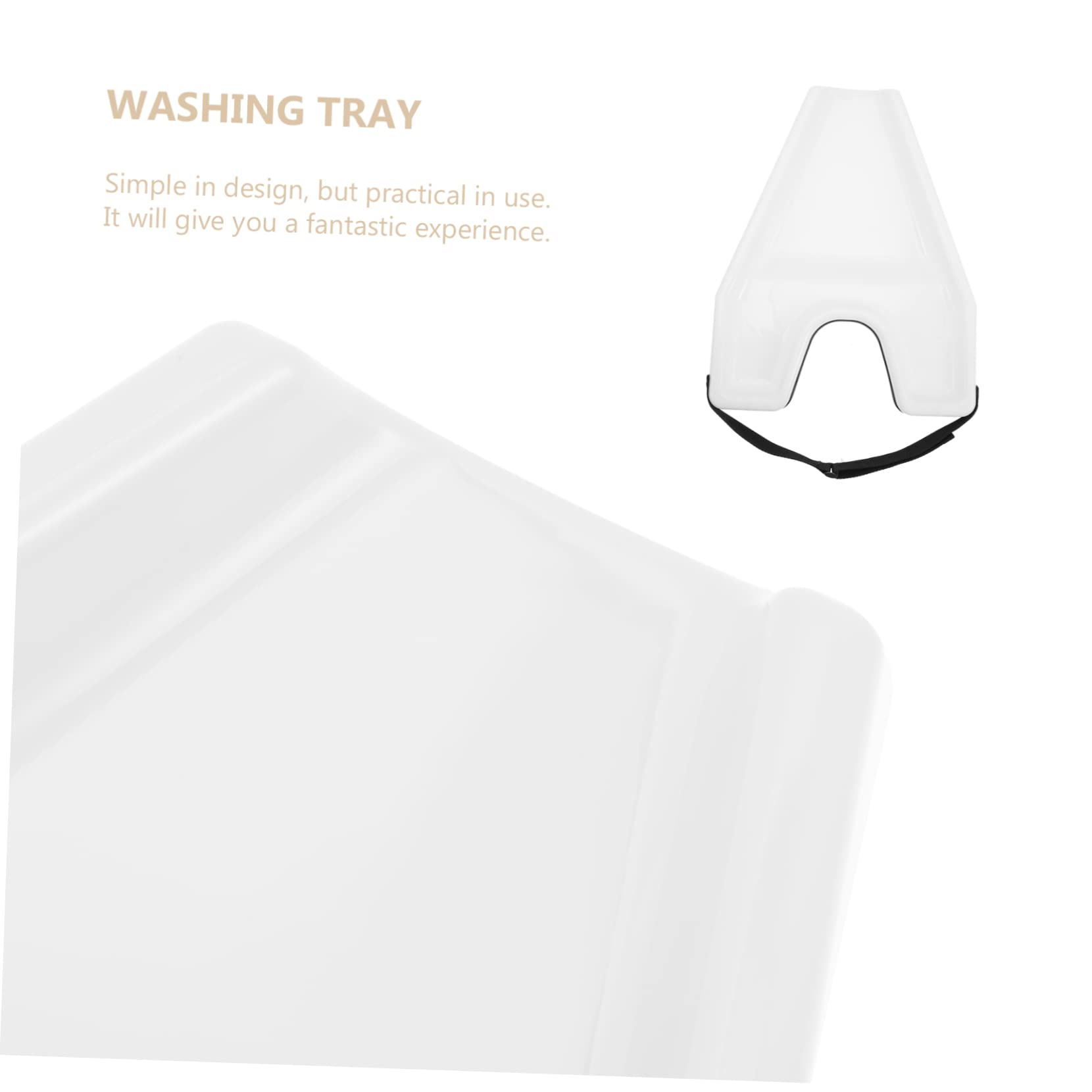 Ipetboom Hair Washing Tray Portable Plastic Rinse Basin Salon Hair Washing Tray