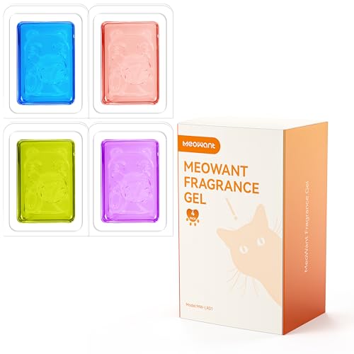 MeoWant Eliminatore di odori per animali domestici, lettiera automatica per gatti, deodorante gel adatto solo per lettiera intelligente MW-LR01 (4 pezzi)