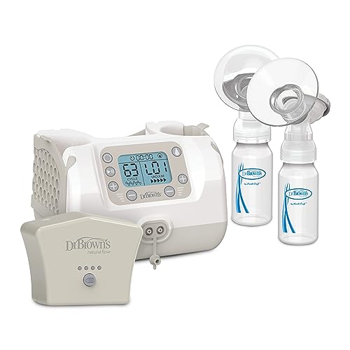 Image of Dr. Brown's Customflow Double Electric Breast Pump and Dr. Brown's Battery Pack