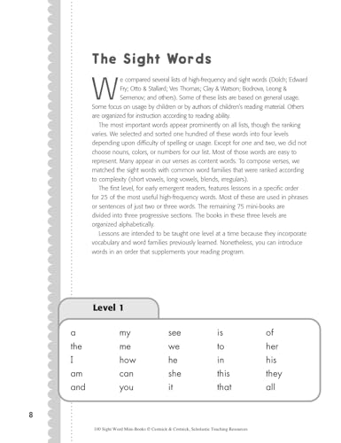 100 Sight Word Mini-Books: Instant Fill-In Mini-Books That Teach 100 Essential Sight Words