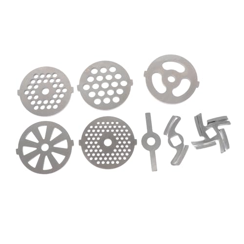 PartyKindom 8 Piezas De Accesorios Para Picadora De Carne Cuchillas Placas De Molienda Accesorios Para Picadora De Carne Placas Para Picadora De Carne Accesorio Para Picadora De