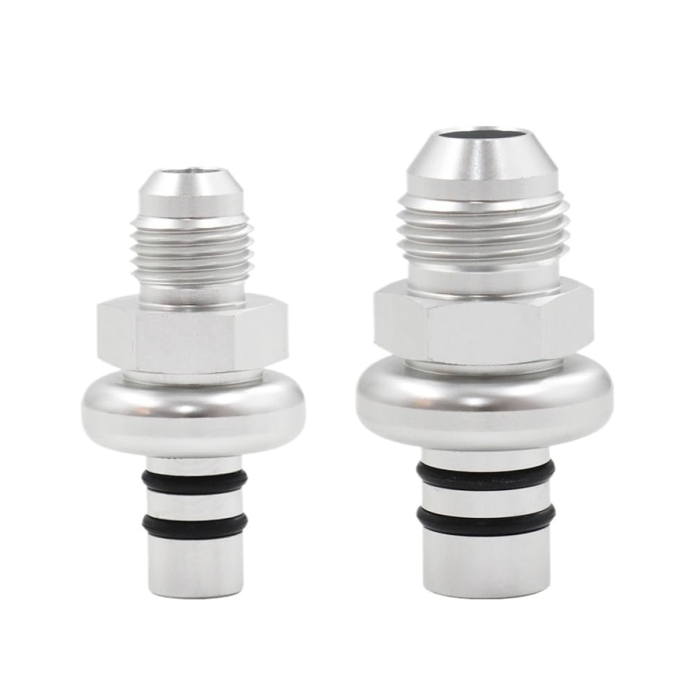 Filwy Onecolor Fuel Rail Adapter Kit -6An -8An Billet Compatible With Ford Mustang 1986-1998