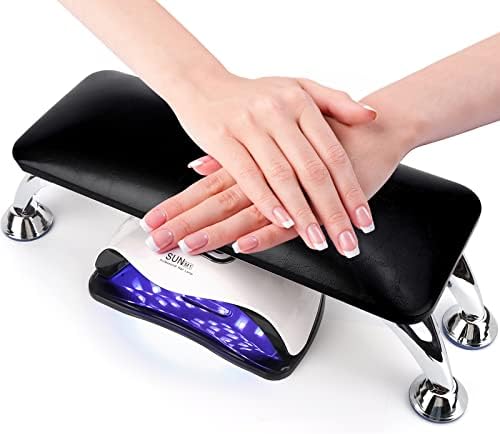 Nail Arm Rest for Acrylic Nails, Microfiber Leather Nail Hand Res...