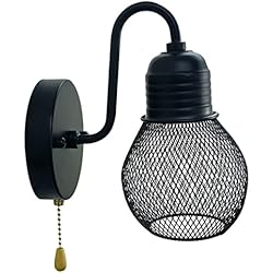 Lamparas Venecianas Antiguas jojofuny Lamparas Industriales Lámpara De Techo Luz De Techo De Montaje Empotrado Aplique De Pared Luces De La Pared Del Dormitorio Lámpara De Pared Ligero Antiguo Metal Bombilla