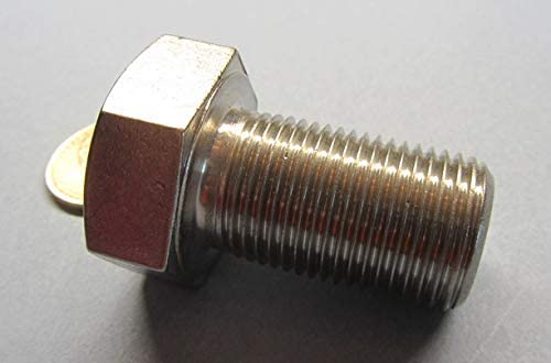 18-8 Stainless Steel Hex Bolts FT 7/8''-14 Thread x 1.50'' Long 1 pc, Silver
