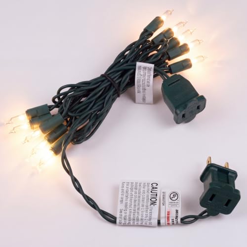 Aurelema Mini Christmas Lights, 10 Bulbs Connectable, 5ft, Green