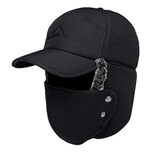 Van Caro Trapper Hat Winter Hat for Men,Russian Warm Hat with Ear Flap Face Mask,Ushanka Bomber Fur Hunting Hat Baseball…