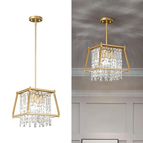 Suspension cristal doré 40cm : la solution idéale pour éclairer un plafond incliné