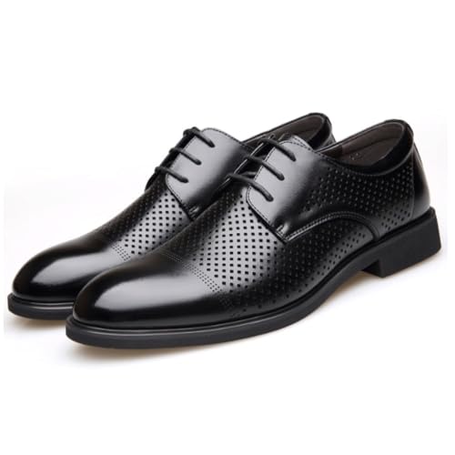 Men's Formal Wedding Shoes Breathable Leather Oxford Lace-Up Dress Shoes Business Office Classic Groom Suit Style3
