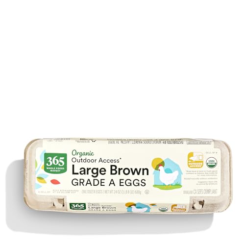 365 by Whole Foods Market, Organic Large Brown Grade A Eggs, 12 Count