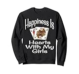Photo Gallery funny happiness is hearts with my ragazze gioco di carte notte felpa Photo Gallery funny happiness is hearts with my ragazze gioco di carte notte felpa
