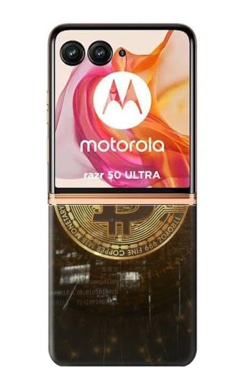 Funda para Motorola RAZR 50 Ultra con diseño Bitcoin Cryptocurrency