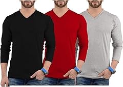 Pack of 3 - Lgs Set 2 V-neck Shirt Mens (Blk-red-grey)