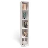 DIMENSIONS : étagère mince avec une hauteur de 180 cm, une largeur de 30 cm et une profondeur de 30 cm, idéale pour les petits espaces et les murs étroits