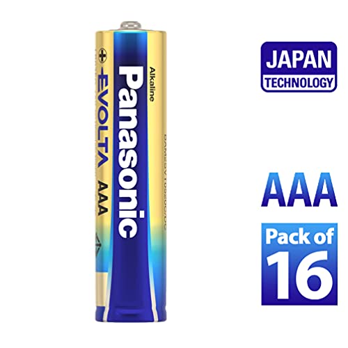 Image of Panasonic Evolta AAA Alkaline Advanced Power, Extra Power Formula, no Mercury add, Anti-Leak Seal, Protects Power for up to 10 Years, Pack of 16