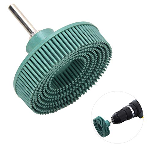 Bristle Polishing Brush, Emery Brush, 3 Inch For Metal Fine Finishing, Cleaning, Polishing (Green)