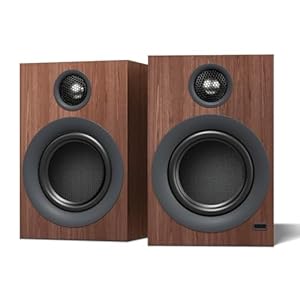 Bluetooth Bookshelf Speakers, 75W Powered Active Speaker with 4 Inch Woofer, HiFi Speaker with aptX Bluetooth USB for Home, Studio, Gaming, Set of 2, Bronze