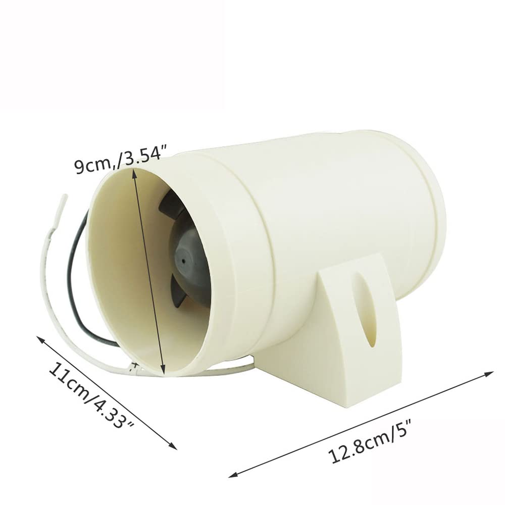Riloer 12V RV Yacht Engine Room DC Marine Blower Ventilatore di scarico, in-line Air Blower con tubo di aspirazione 75MM/3" Ventilatore compatto per barca Motore di sentina Cambusa Ventilazione marina